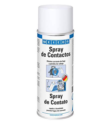 WEICON Spray de Contacto | 400 ml | Repele a la humedad y evita corrientes de fuga | Transparente